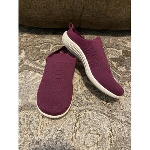Revitalign Orthotic Mule Knit Shoes Sz 9D Memory Foam Purple Arch Support EUC